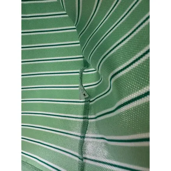 2 Nike Dri-Fit Men's Golf Polo Shirts Size Large Victory Stripe Green Blue Top - Picture 6 of 16